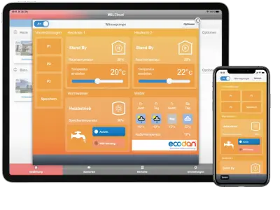 MELCloud aplikacija za upravljanje Mitsubishi Electric dizalicom topline na iPadu i iPhoneu